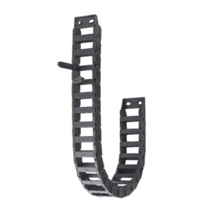 Small drag chain with outer opening
